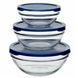 Наб. стекл.салат. с крышк."Chefs" 17/20/23 см RS-55808 фото 1