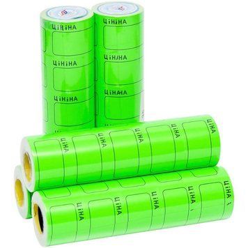 Цінники 5х3,5 см зелені, (уп. 5х100 шт) RS-9710 фото