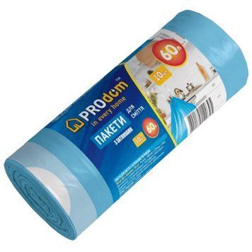 Пакети для сміт. (затяж.) 60х80 см,60л,10 шт RS-8041 фото